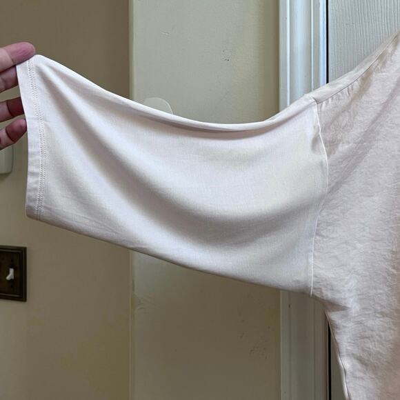 J Jill New Flaw V Neck Elbow Sleeve Crinkle Front Mix Media Boxy Blouse Plus 3X - Picture 5 of 12